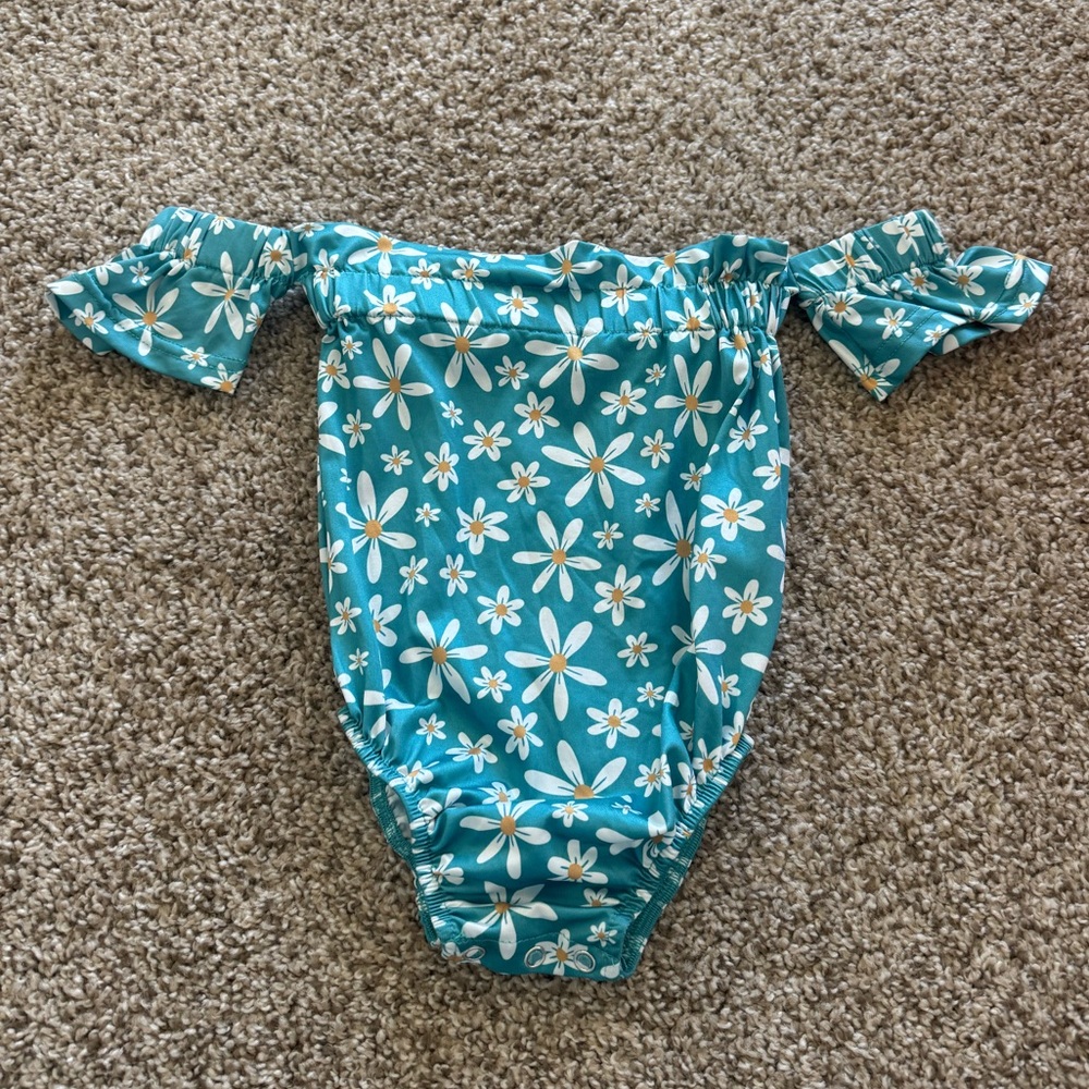 Floral Teal Kids Bodysuit